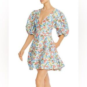 AMUR Avian Floral Puff Sleeve dress size 4